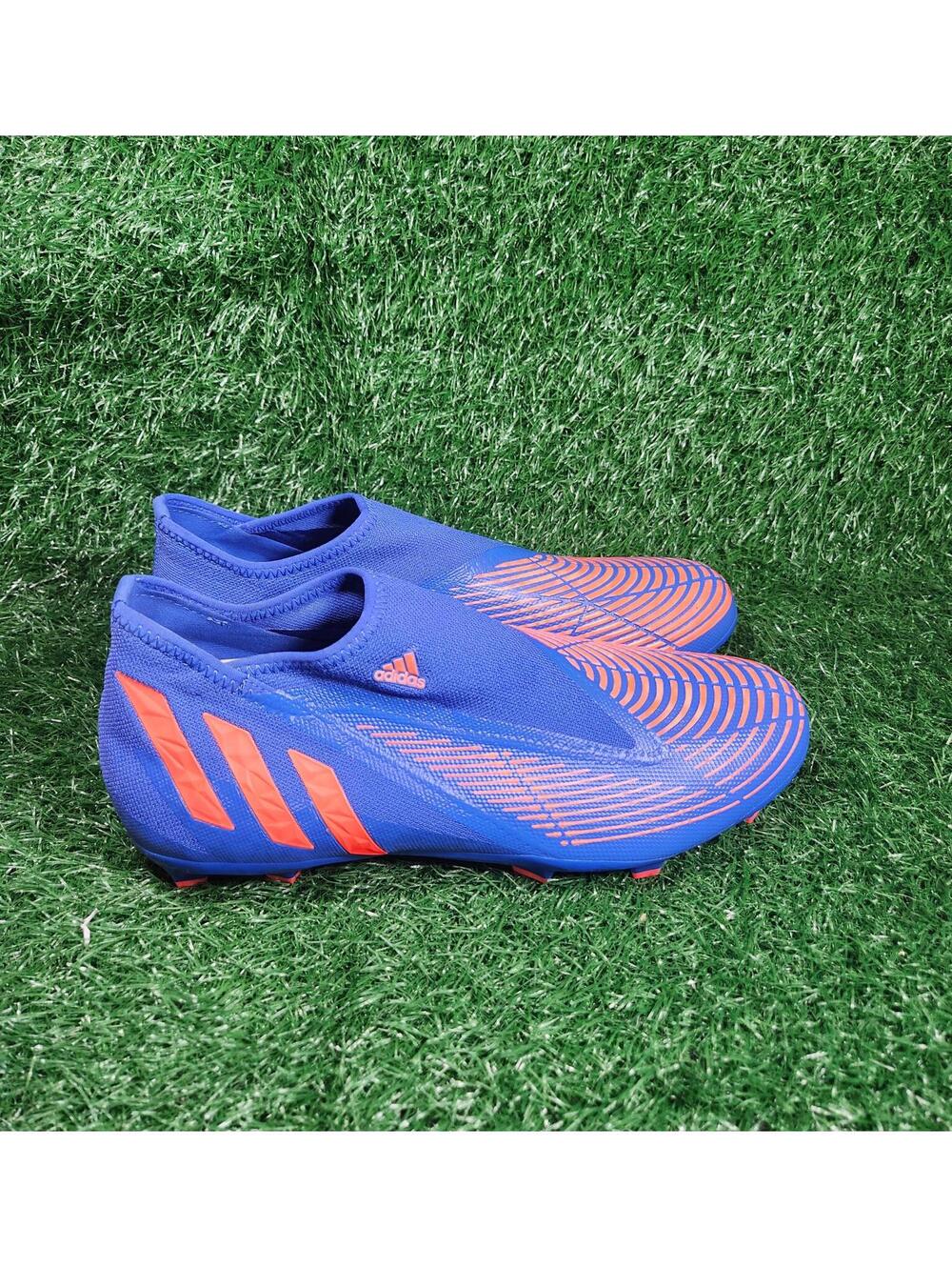 Adidas Predator Edge.3 LL FG Soccer Cleats - Blue and Orange, Size 11 US